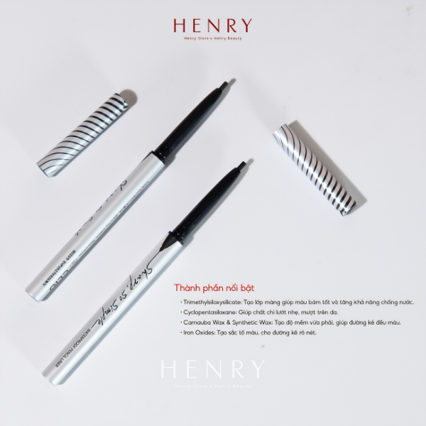 Chì Kẻ Mắt Clio Sharp, So Simple Waterproof Pencil Liner (Màu Đen), Siêu Mảnh, Siêu Lì