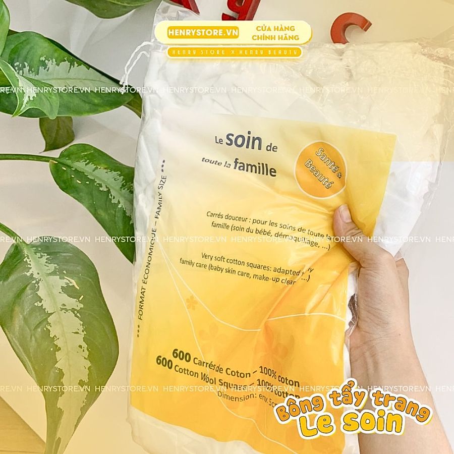 Bông Tẩy Trang Tetra Le Soin Laretat Pur Pháp (Gói 600 Miếng)