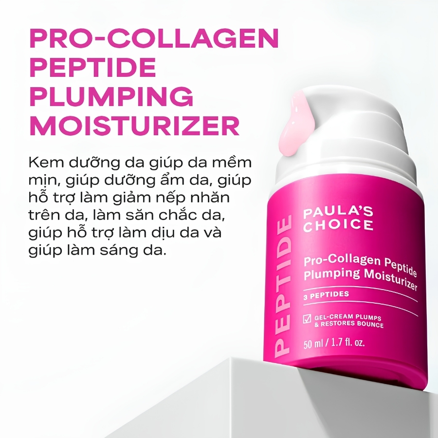 Kem Dưỡng Da Paula's Choice Pro-Collagen Peptide Plumping Moisturizer 50ml – Dưỡng Ẩm, Căng Mọng Và Săn Chắc Da