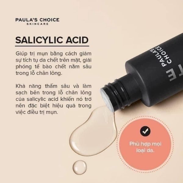 [Hàng xách tay] Dung Dịch Tẩy Da Chết Paula's Choice Skin Perfecting 2% BHA Liquid Exfoliant – Hỗ Trợ Giảm Mụn Đầu Đen, Làm Sạch Lỗ Chân Lông & Cải Thiện Kết Cấu Da