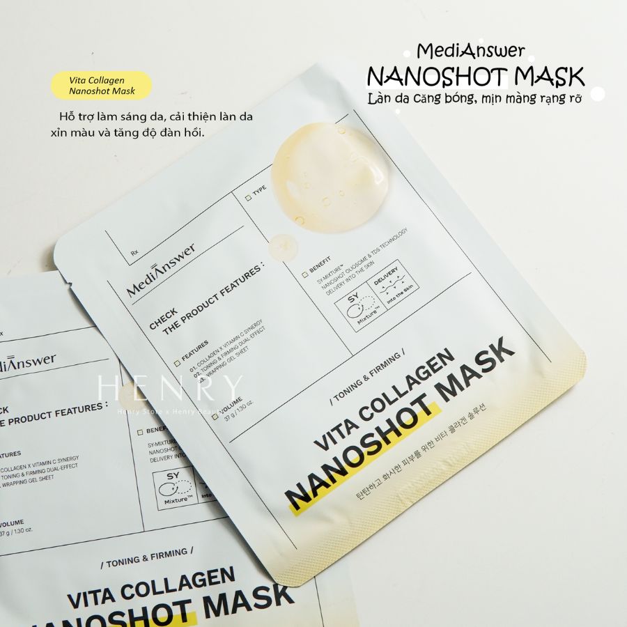 [Mẫu Mới] Mặt Nạ Thạch Medianswer Collagen Nanoshot 37g Công Nghệ Thẩm Thấu Nano Đột Phá