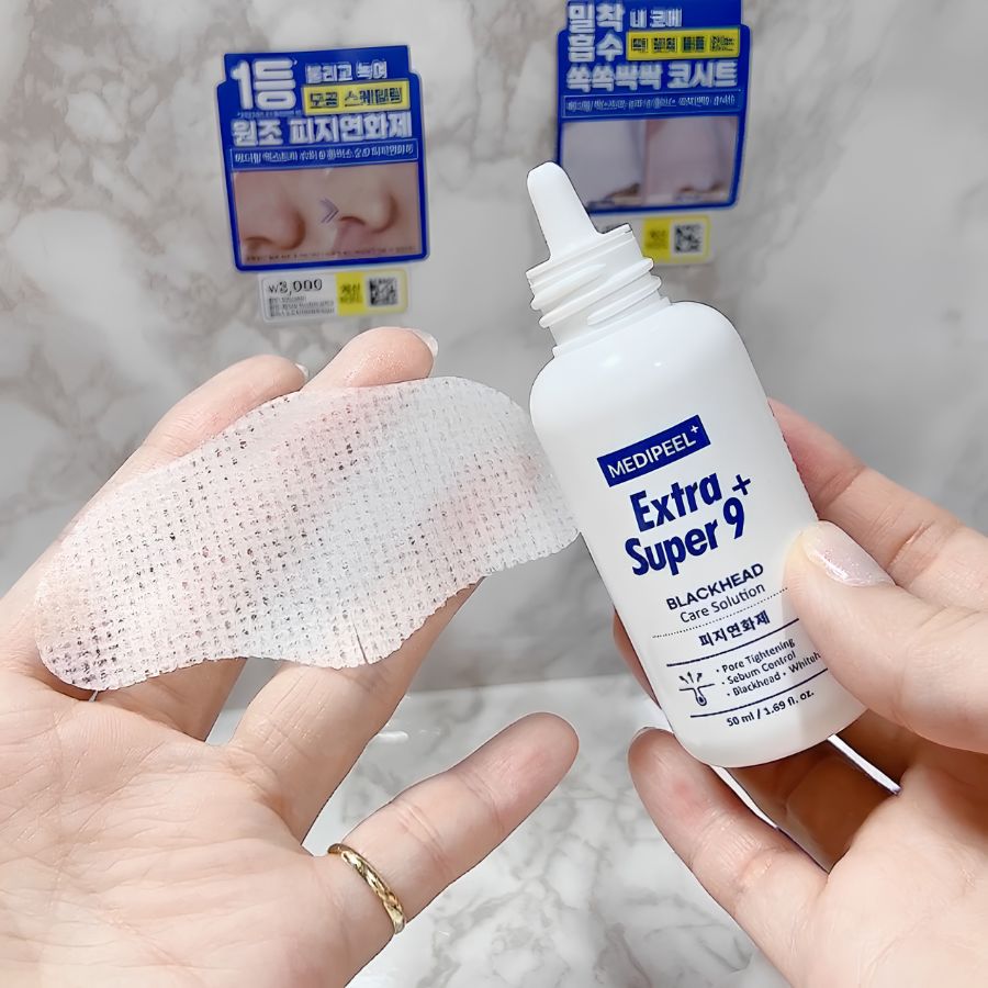Dung Dịch Ủ Mụn Medi-Peel Extra Super 9 Blackhead Care Solution 50ml Sạch Sâu Mụn Đầu Đen & Se Khít Lỗ Chân Lông