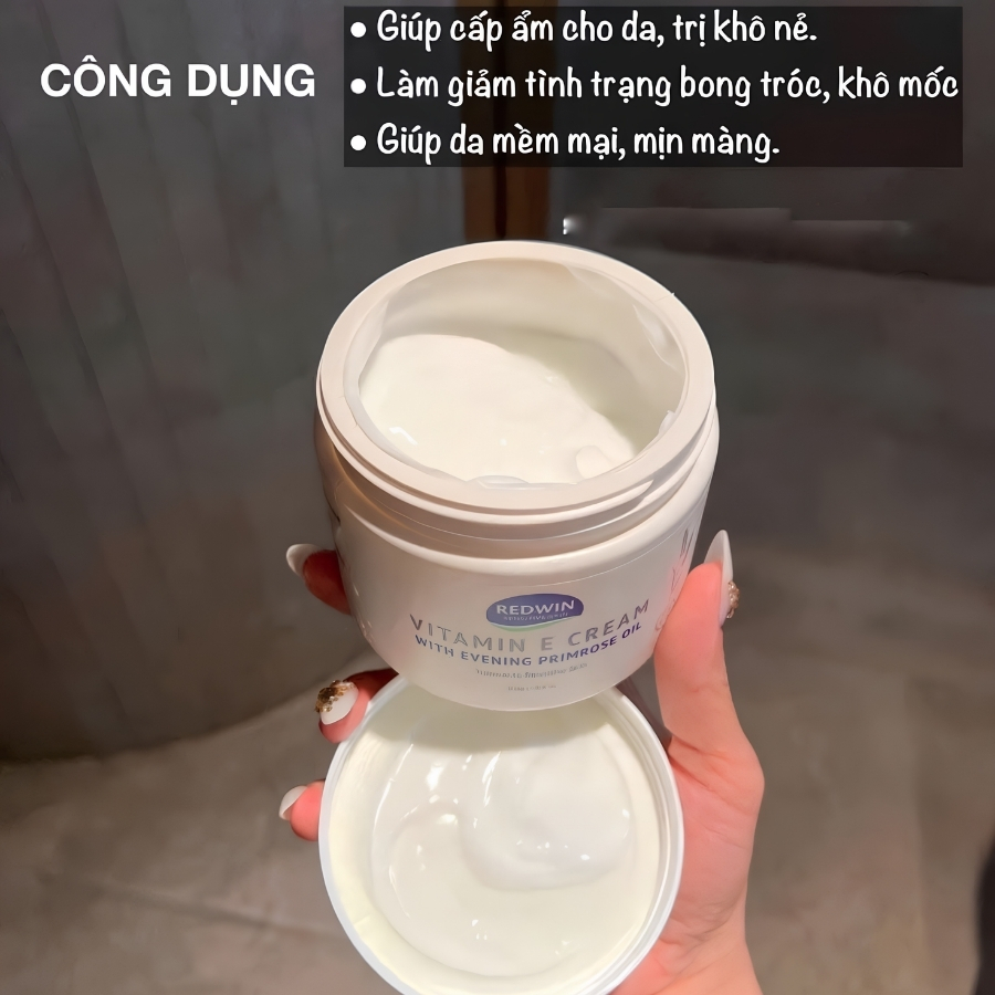 Kem Dưỡng Da Redwin Vitamin E Cream 330g – Dưỡng Ẩm, Làm Mềm Da Và Hỗ Trợ Cải Thiện Da Khô Ráp