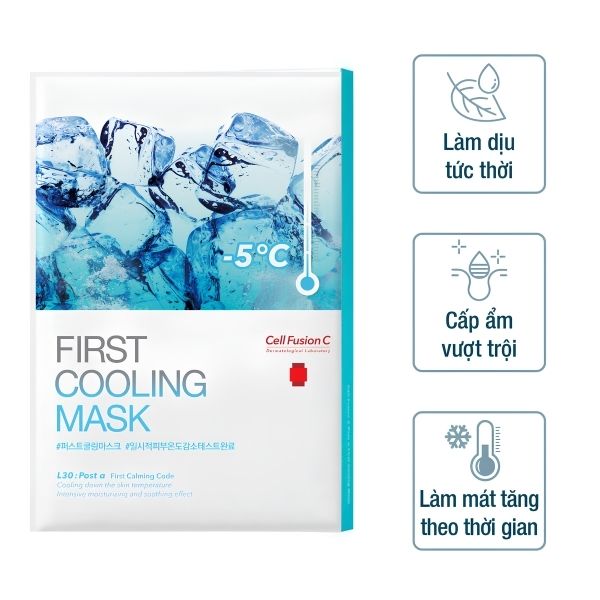 Mặt Nạ Cell Fusion C First Cooling Mask 27g – Hộp 5 Miếng | Hạ Nhiệt, Làm Dịu & Cấp Ẩm Cho Da Nhạy Cảm