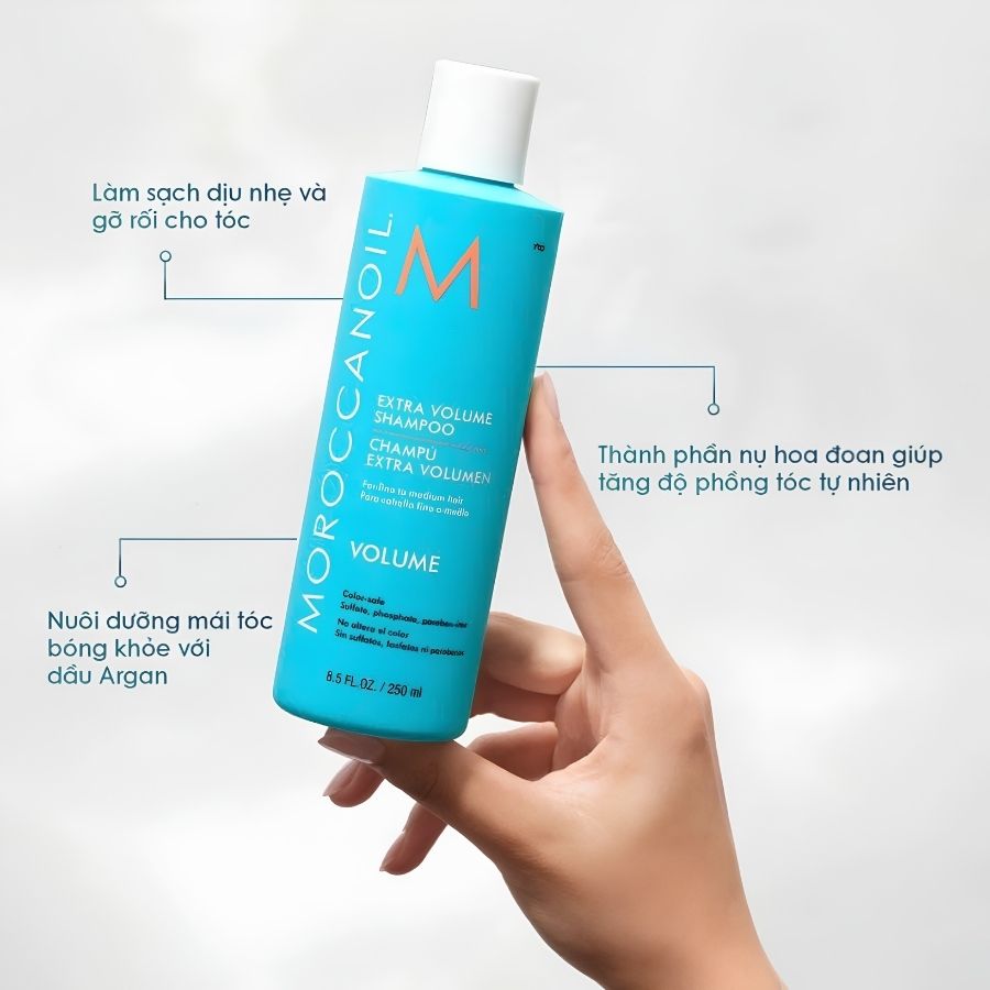 [Minisize] Set Chăm Sóc Tóc Moroccanoil Volume & Hydration – Bộ 3 Món Cho Mái Tóc Bồng Bềnh, Mềm Mượt