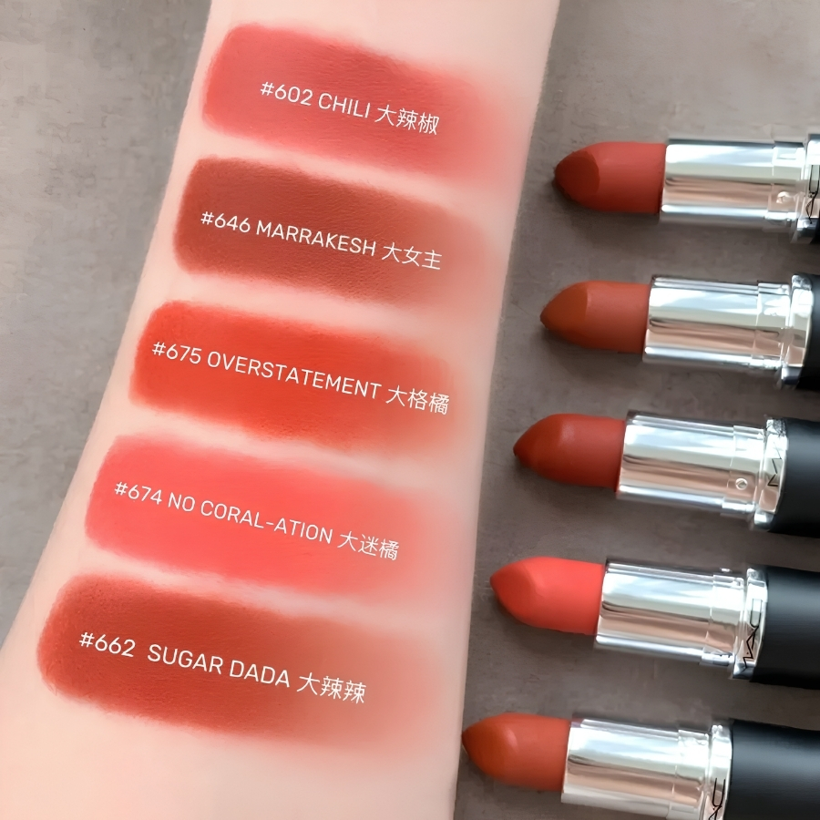 Son MAC Ximal Silky Matte 674 No Coral Ation 3.5g - Màu Cam Đào Tươi Tắn, Mịn Lì Quyến Rũ