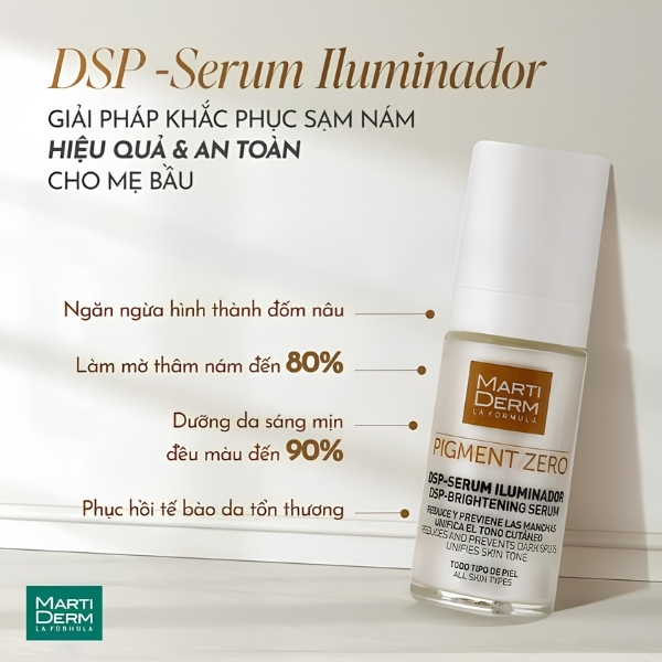 MartiDerm Pigment Zero DSP Serum Illuminator 30ml – Serum Làm Sáng Da, Hỗ Trợ Mờ Đốm Nâu Và Đều Màu Da
