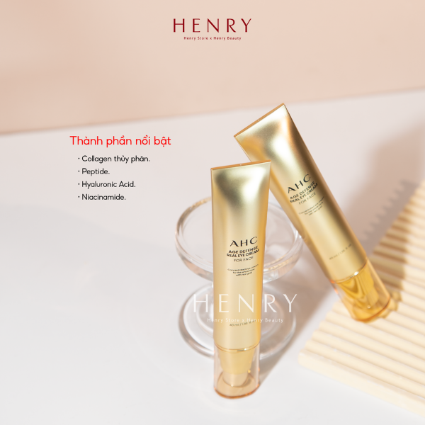 Kem dưỡng mắt AHC Age Defense Real Eye Cream For Face 40ml Loại Pump