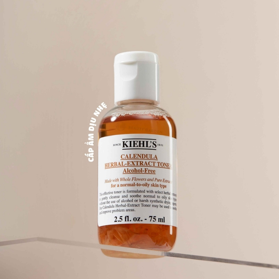 Toner Kiehl’s Calendula Herbal-Extract Alcohol-Free 75ml – Nước Cân Bằng Hoa Cúc Dịu Nhẹ Cho Da
