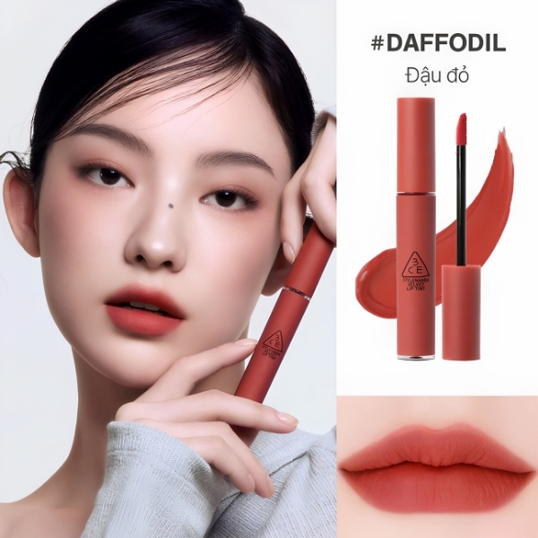 [Mini] Son 3CE Velvet #03 Daffodil 1.5g – Đỏ Đất Thời Thượng