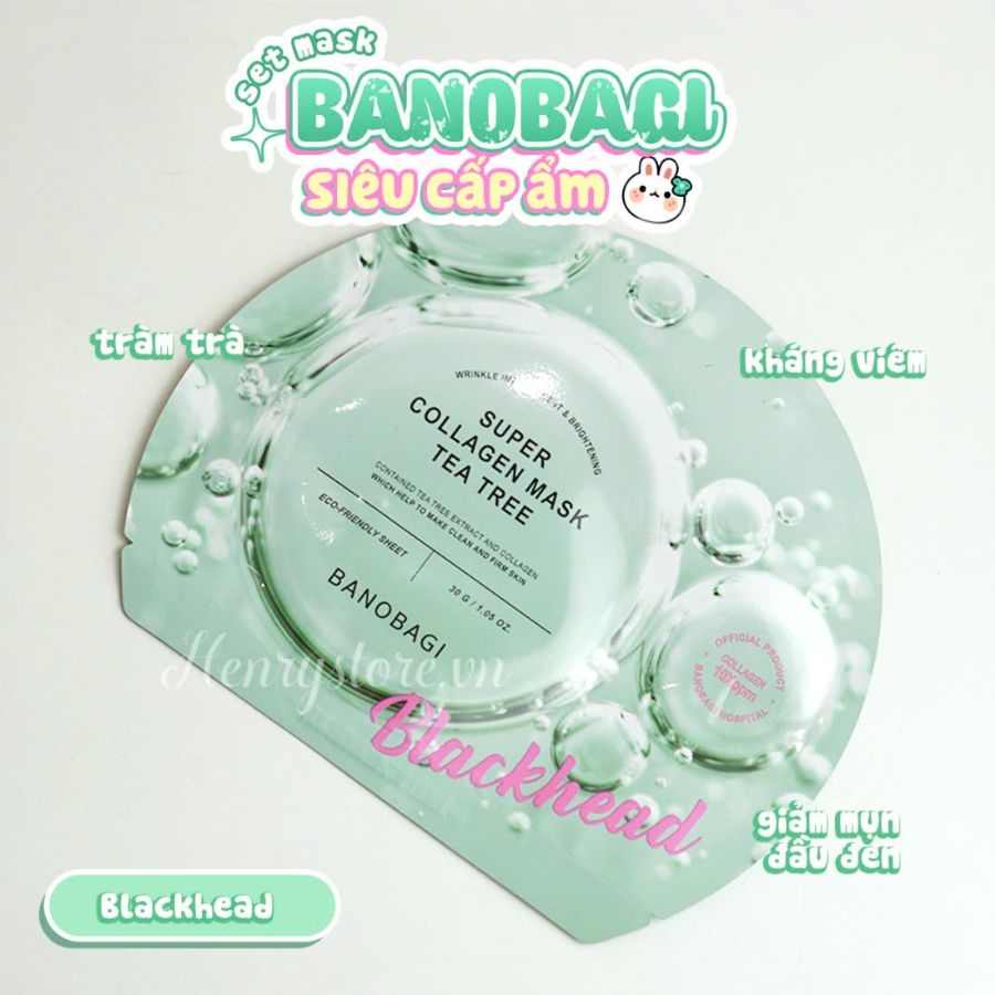 MẶT NẠ BANOBAGI SUPER COLLAGEN MASK AQUA - 1 MIÊNG