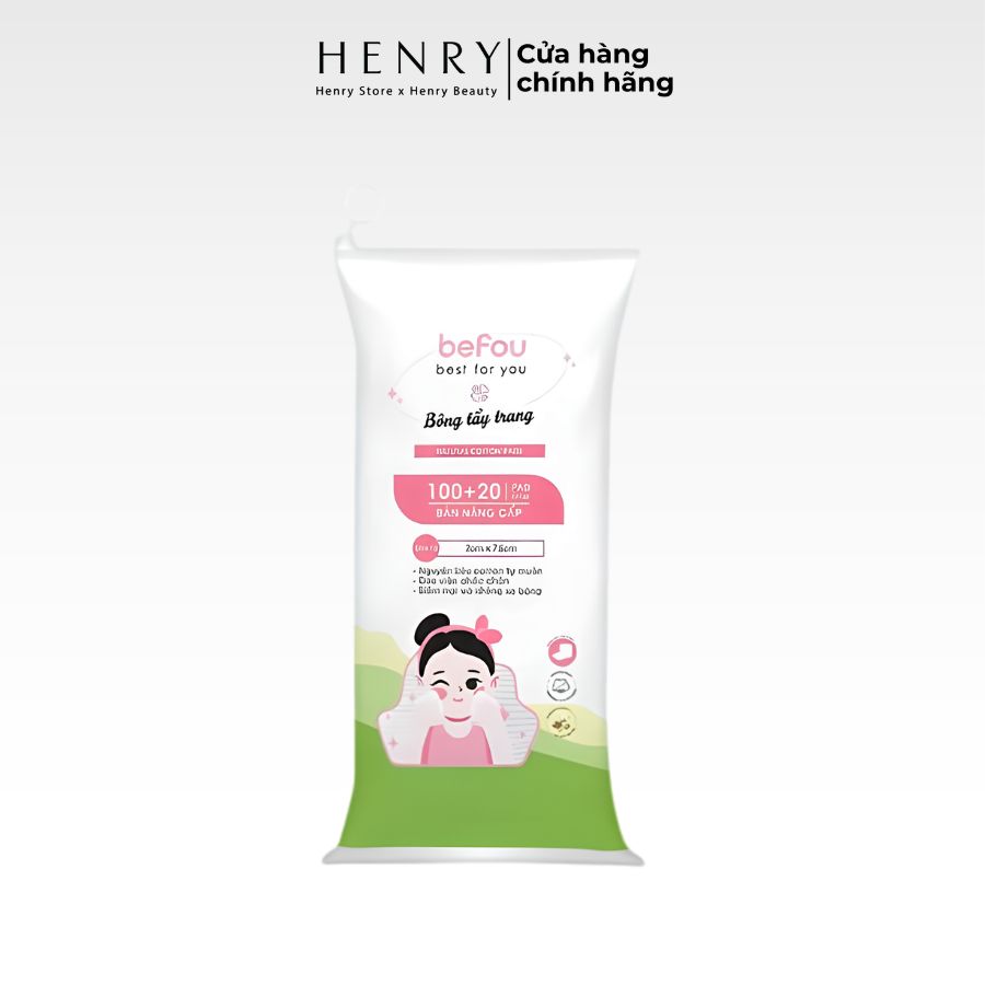 Bông Tẩy Trang Befou Cotton Pads Đa Dạng Kích Thước, Sợi Bông Tự Nhiên Siêu Mềm Mại