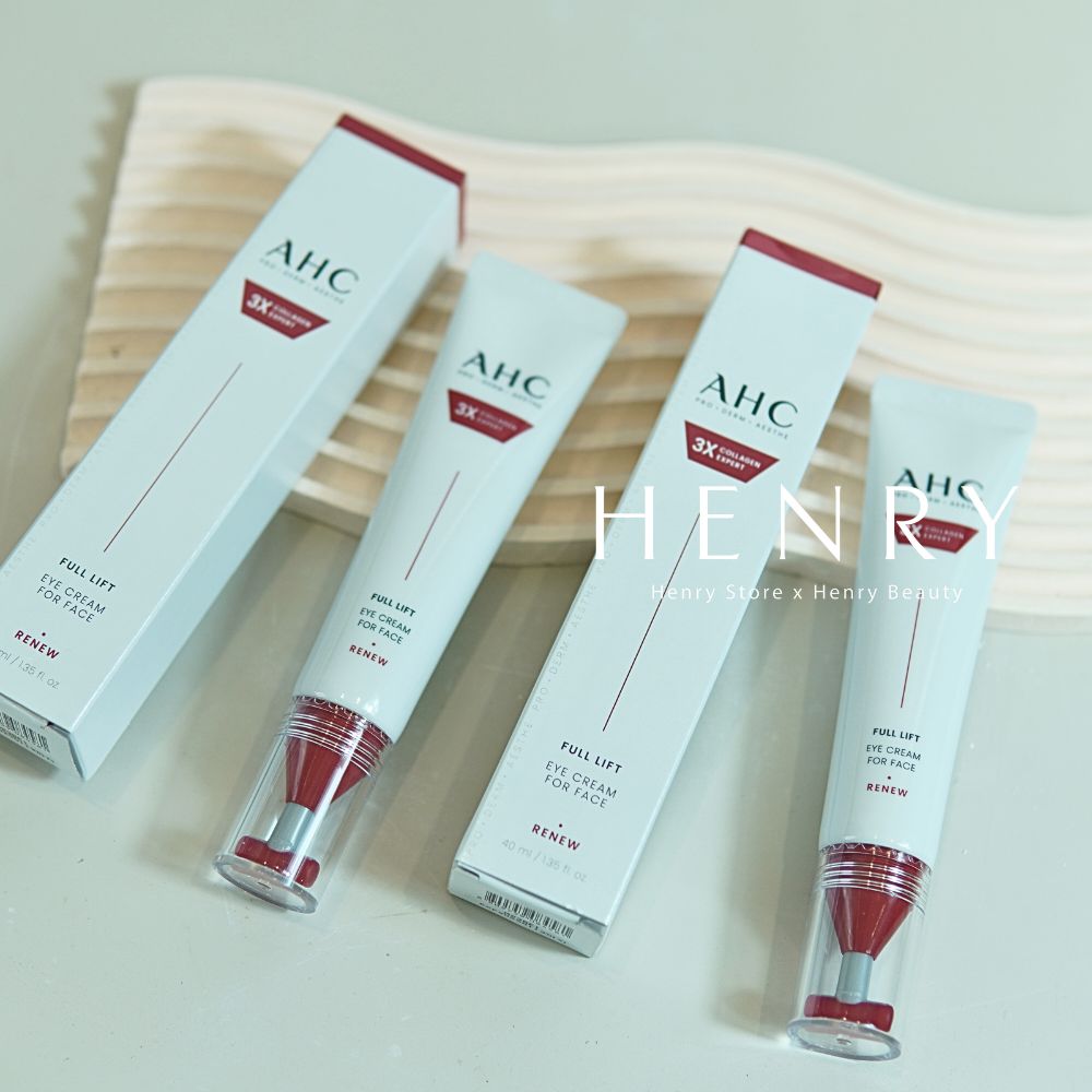 Kem Dưỡng Hỗ Trợ Trẻ Hóa Da Mặt Và Mắt AHC 3X Collagen Exoert Full Lift Eye Cream For Face 40ml