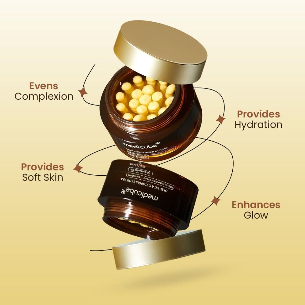 Kem Dưỡng Viên Nang Sáng Da, Mờ Thâm Medicube Deep Vita C Capsule Cream 55g