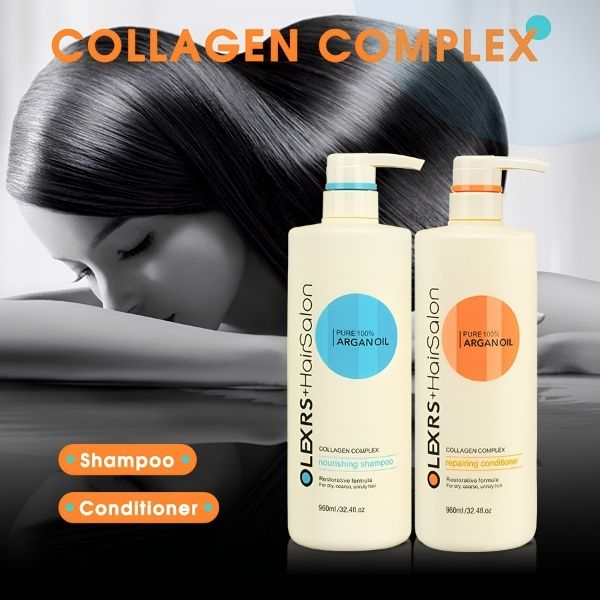 [Dầu Gội] Olexrs Hair Salon Argan Oil Collagen Complex 960ml – Dưỡng Tóc Mềm Mượt, Hỗ Trợ Phục Hồi Tóc Hư Tổn
