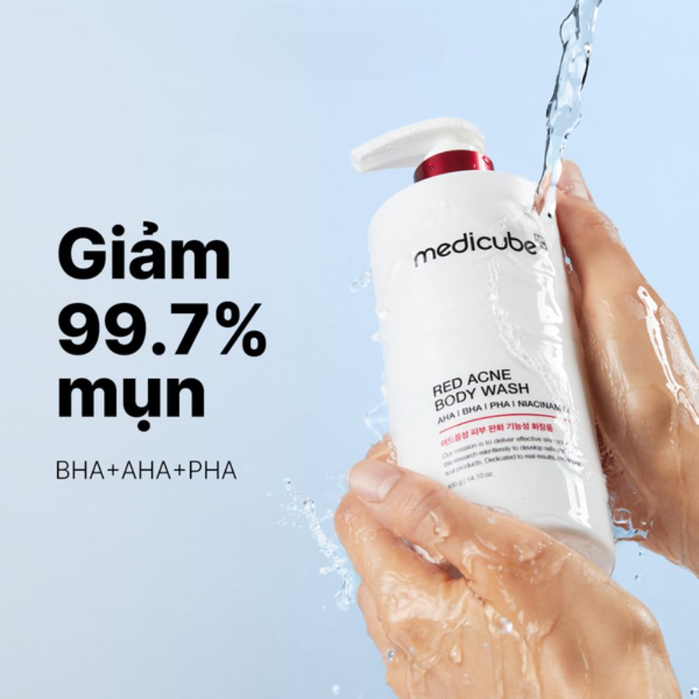 Sữa tắm cho da mụn Medicube Red Acne Body Wash 400ml