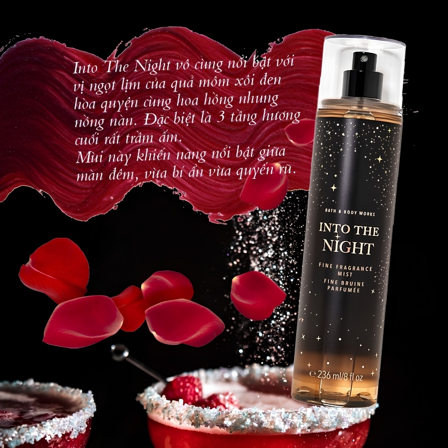 Xịt Thơm Body Bath & Body Works Midnight Addiction 236ml