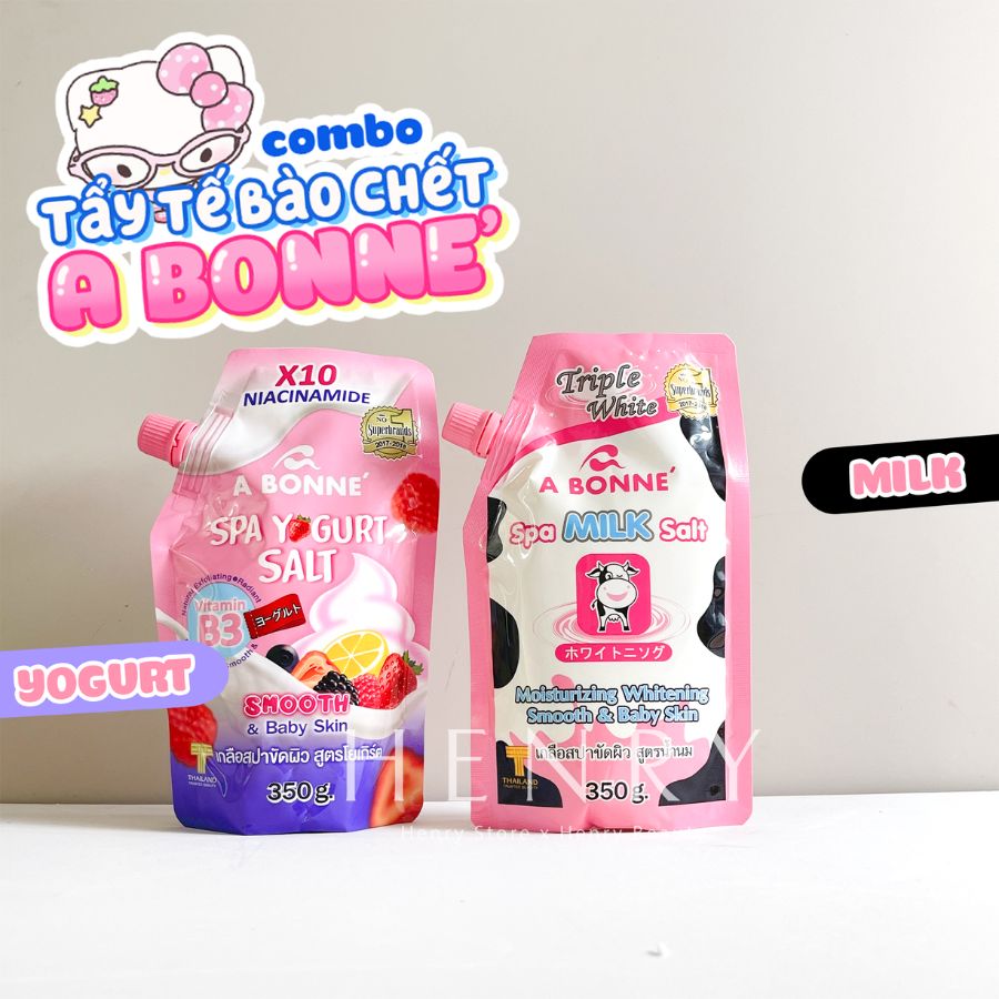 [Hàng Công Ty] Muối Tắm Sữa Chua A Bonne Yogurt Spa Salt 350g Dưỡng Da Mềm Mịn & Trẻ Hóa