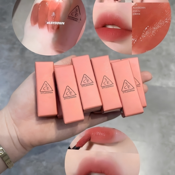 [Mini] Son 3CE Blur Water Tint Laydown 1.5g – Nâu Cam Cháy Thời Thượng