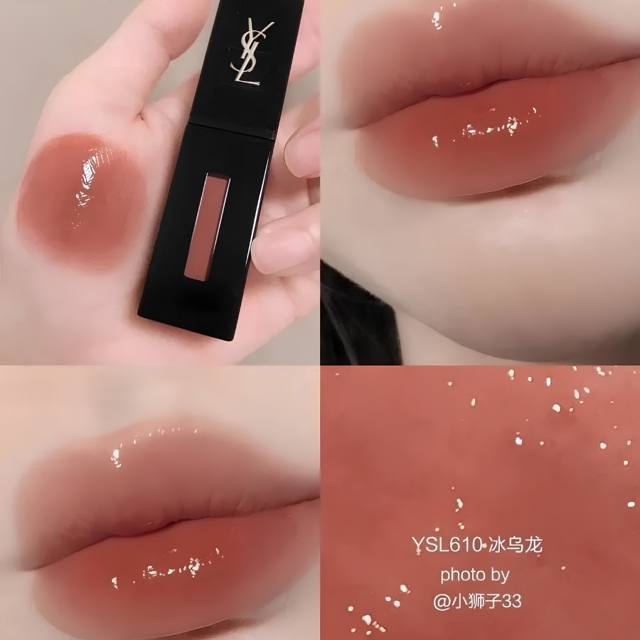 Son Yves Saint Laurent YSL The Inks Vinyl Cream Lip #610 Nude Champion 5.5ml – Cam Nude Bóng Mịn, Thanh Lịch