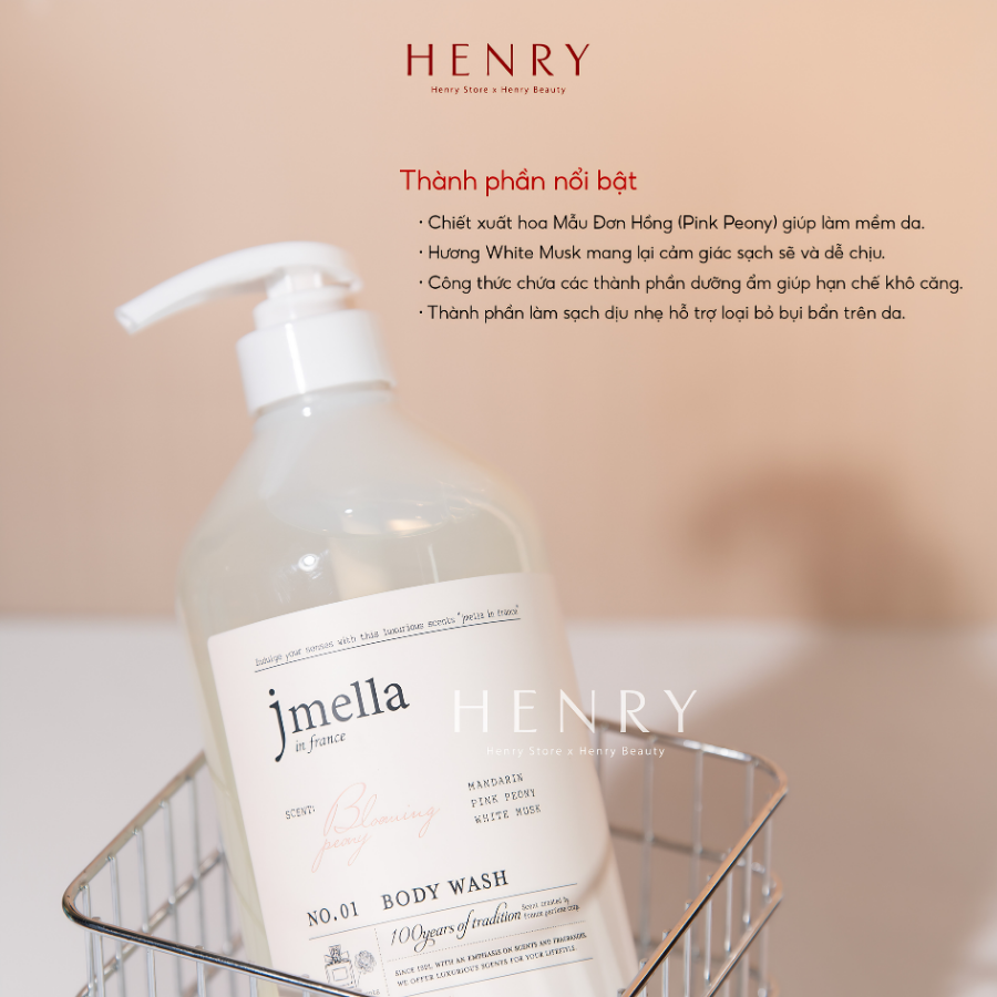 [Hàng Công Ty] Sữa Tắm JMELLA In France 1000ml – Làm Sạch Dịu Nhẹ, Dưỡng Ẩm Và Lưu Hương Nước Hoa Pháp