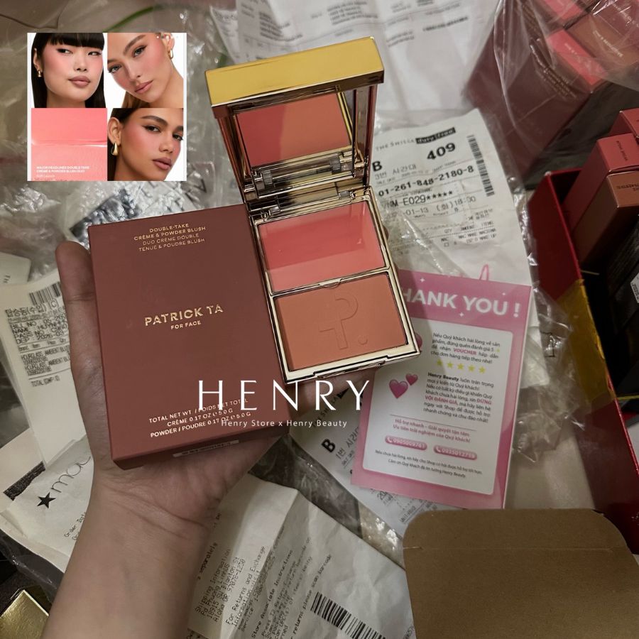 [Fullsize/ Minisize] Phấn Má Hồng Patrick Ta Double Take Creme & Powder Blush
