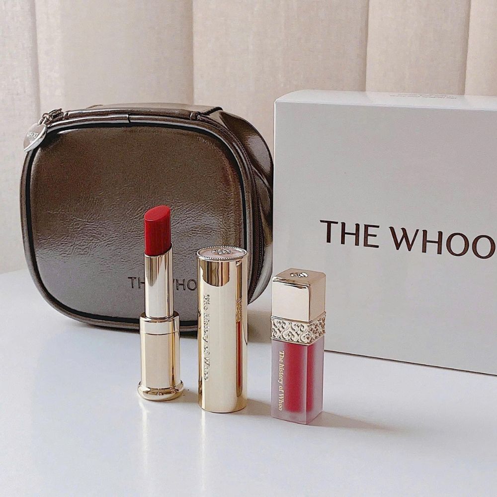 Set Son Dưỡng Môi Whoo Gongjinhyang Glow Lip Balm Special Winered 3 Món