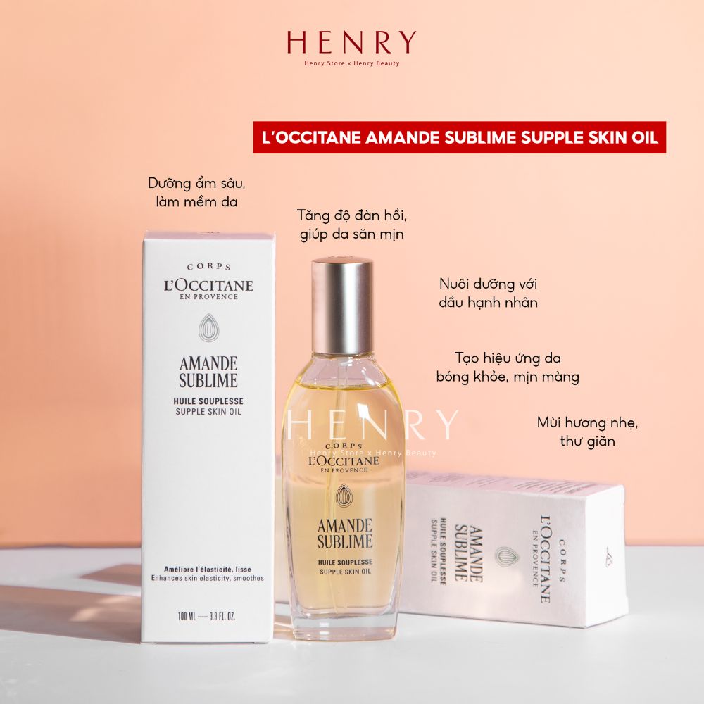 [Mẫu Mới] Dầu Dưỡng Thể Hạnh Nhân L'Occitane Amande Sublime Supple Skin Oil 100ml