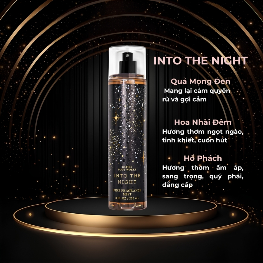 Xịt Thơm Body Bath & Body Works Midnight Addiction 236ml