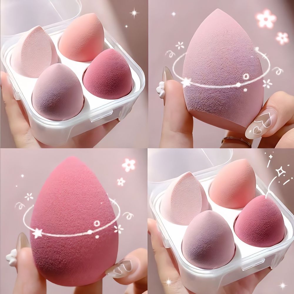 Hộp 4 Mút Trang Điểm Đa Năng Cho Lớp Nền Mịn Mượt Hoàn Hảo