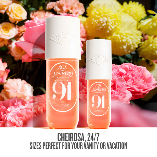 [Hàng Xách Tay] Xịt Thơm Tóc & Body Sol de Janeiro Cheirosa 91 Rosa Charmosa 90ml – Hương Hoa Hồng Thanh Lịch, Nữ Tính