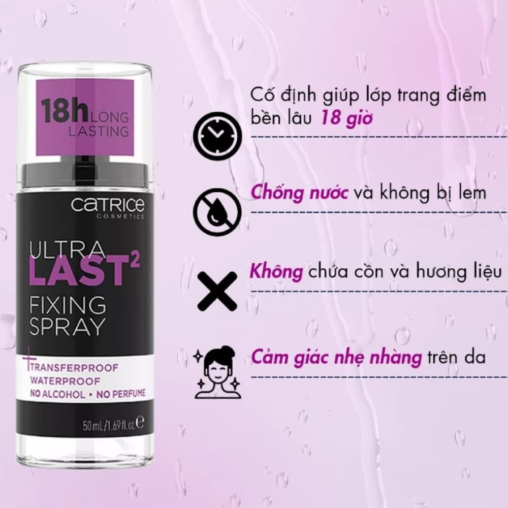 [Hàng công ty] Xịt Makeup Catrice Ultra Last 18H No Alcohol 50ml