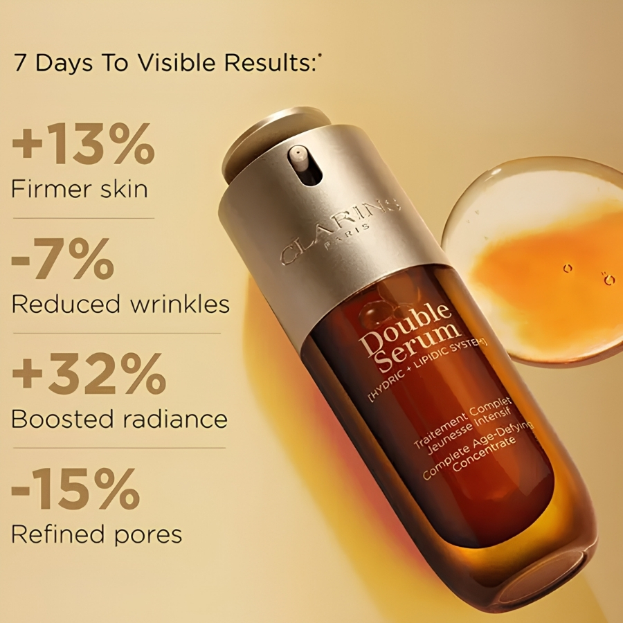 Serum Clarins Double Serum Complete Age Control Concentrate 75ml – Tinh Chất Chống Lão Hóa, Dưỡng Ẩm Và Tăng Độ Đàn Hồi