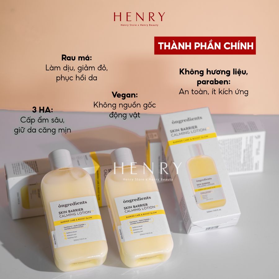 Kem Dưỡng Ẩm Phục Hồi Thuần Chay Ongredients Deep Calming Cream Chính Hãng 220ml