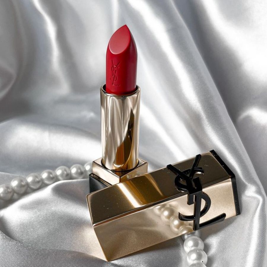 Son Thỏi Chính Hãng YSL Rouge Pur Couture Caring Satin Rouge Muse (Đỏ Thuần)