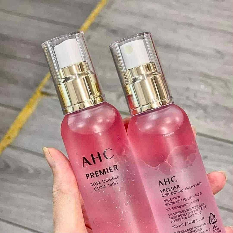 Xịt khoáng cấp ẩm AHC Premier Rose Double Glow Mist 100ml