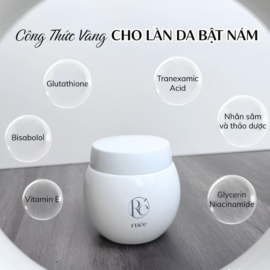 [Hàng Công Ty] Kem Dưỡng Sáng Da Ruee Mela Toning Cream 50g – Hỗ Trợ Làm Đều Màu Da, Dưỡng Ẩm Mịn Màng