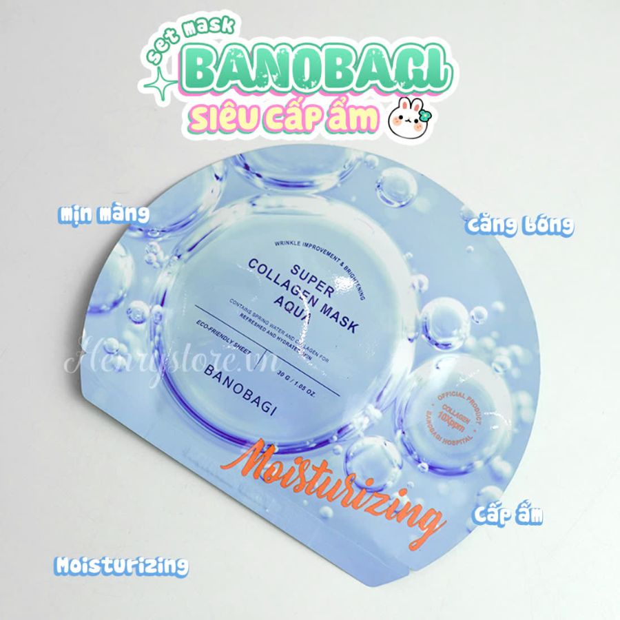 MẶT NẠ BANOBAGI SUPER COLLAGEN MASK AQUA - 1 MIÊNG