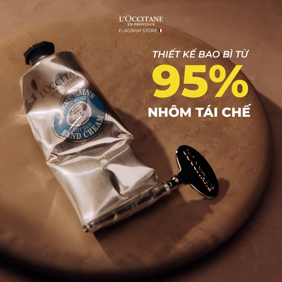 [Mẫu Mới] Kem Dưỡng Tay L'Occitane Shea 20% 150ml – Dưỡng Ẩm, Làm Mềm Da Tay Khô Ráp
