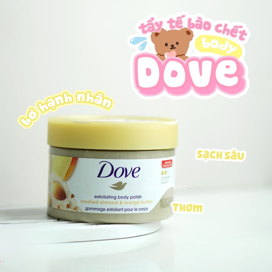[Bản Mỹ] Tẩy Tế Bào Chết Dove Hương Hạnh Nhân & Bơ Xoài 298g Da Mịn Màng Như Em Bé