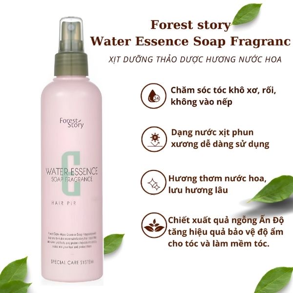 Nước Hoa Dưỡng Tóc Forest Story Water Essence Soap Fragrance Hair 252ml – Giữ Nếp, Làm Mềm & Lưu Hương Cho Tóc