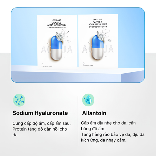 Mặt Nạ Lebelage Dr.Capsule Aqua Mask Pack 25ml – Cấp Nước Chuyên Sâu, Cho Da Mềm Mịn Căng Mướt