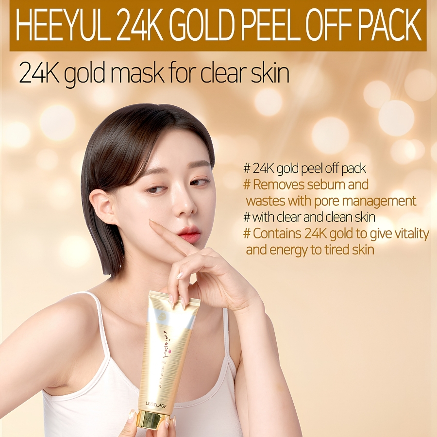 Mặt Nạ Lột LEBELAGE Heeyul 24K Gold Peel Off Pack 150ml – Hỗ Trợ Làm Sạch Lỗ Chân Lông, Cho Da Mịn Màng Và Rạng Rỡ