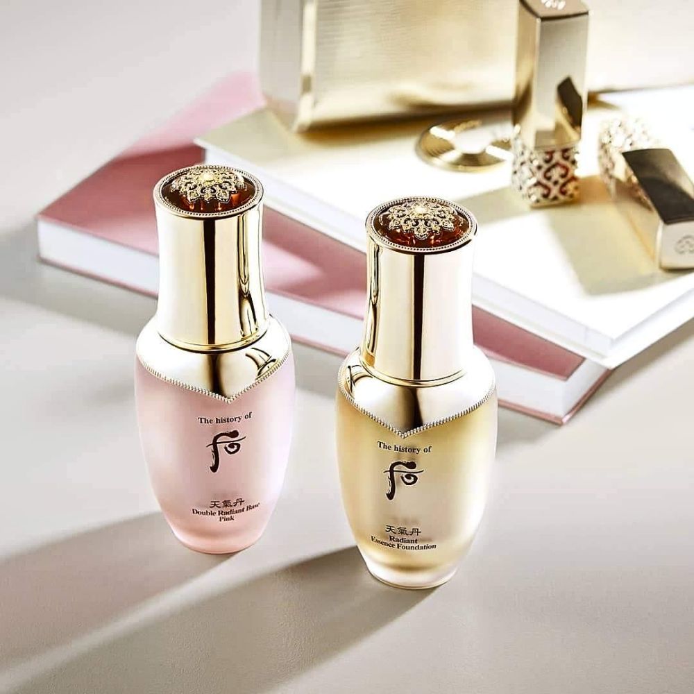 [Mini 8ml] Kem Lót Tái Sinh Phục Hồi Da Whoo Cheongidan Double Radiant Base Pink, Cho Lớp Nền Hồng Hào, Căng Bóng