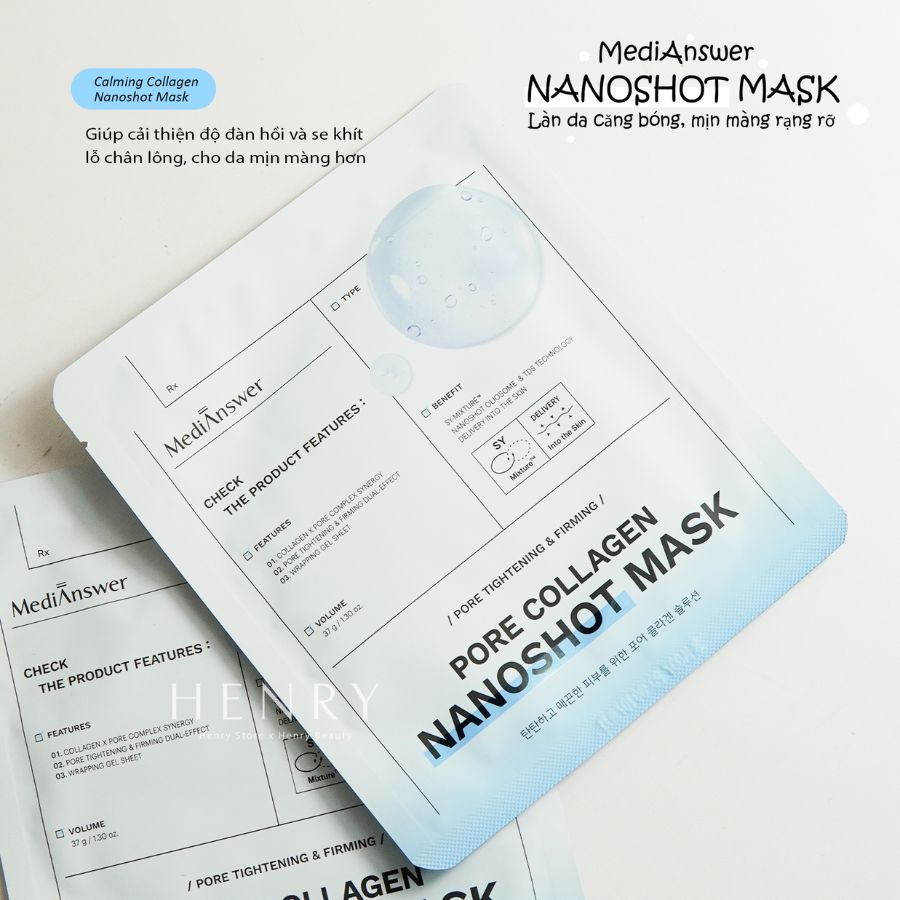 [Mẫu Mới] Mặt Nạ Thạch Medianswer Collagen Nanoshot 37g Công Nghệ Thẩm Thấu Nano Đột Phá