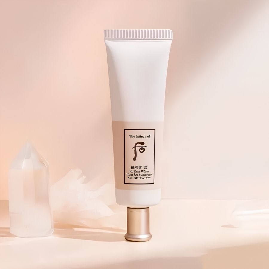 [Fullbox] Kem Chống Nắng The Whoo Radiant White Tone-Up Sunscreen SPF50+ PA++++ 50ml – Nâng Tông Tự Nhiên, Bảo Vệ Da & Dưỡng Sáng