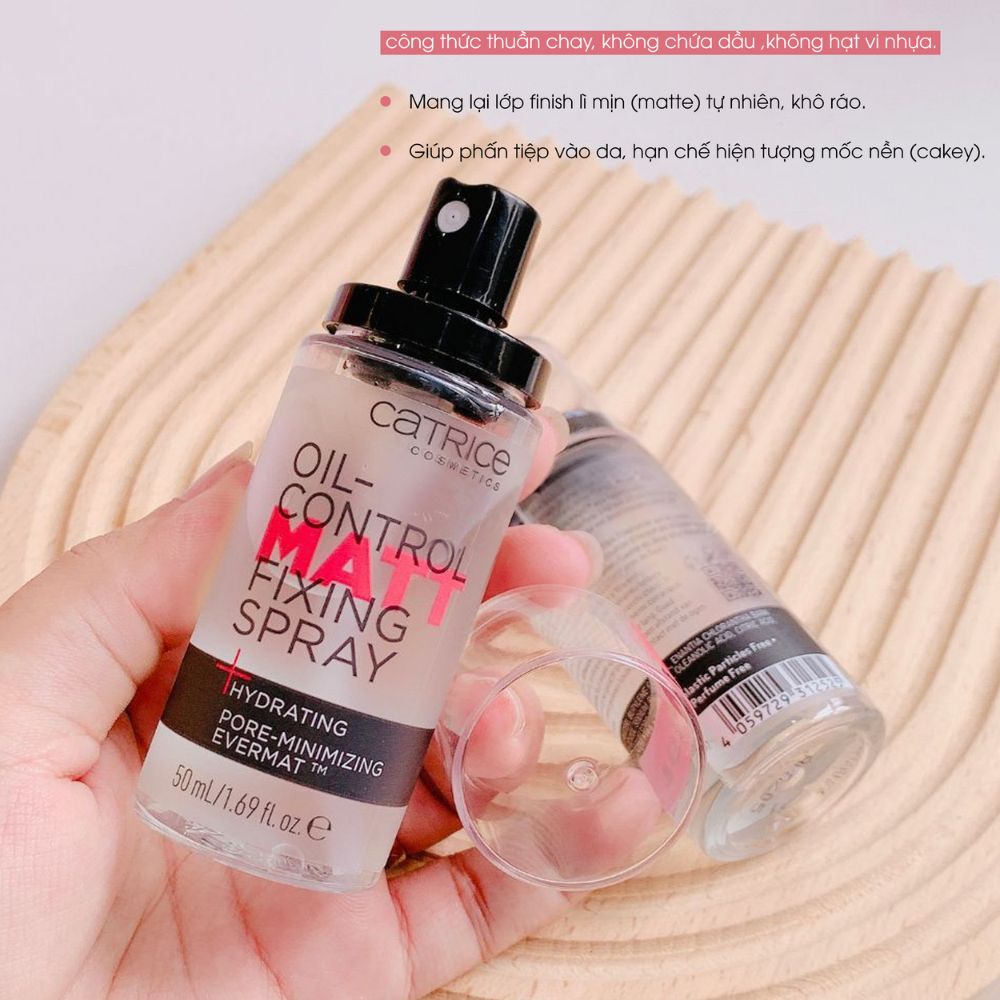 [Hàng công ty] Xịt Khóa Kiềm Dầu Nền Catrice Oil-Control Matt Fixing Spray 16h