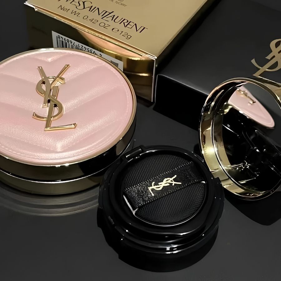[Minisize] Cushion YSL Touche Éclat Glow Pact Cushion #B10 Lớp Nền Căng Bóng, Mỏng Nhẹ & Rạng Rỡ Suốt Ngày Dài