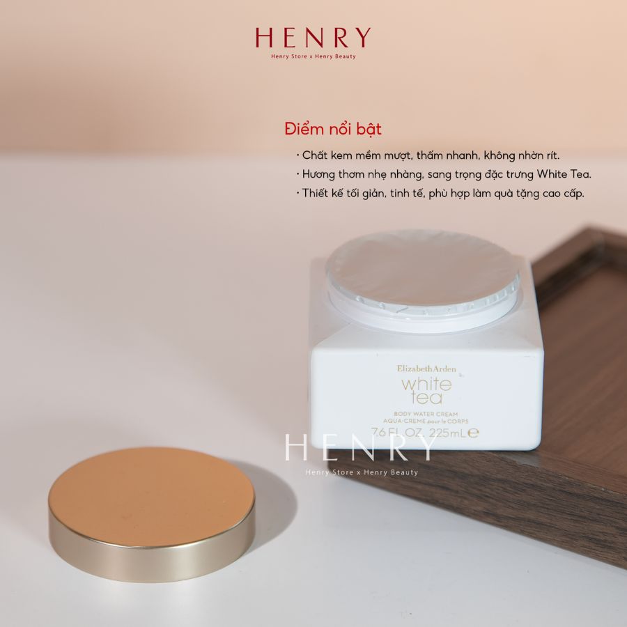 Kem Dưỡng Thể Elizabeth Arden White Tea Body Water Cream 225ml Hương Trà Trắng Thư Giãn & Cấp Ẩm Thấu Sâu