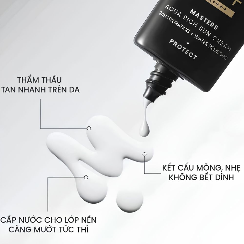 Kem Chống Nắng Phổ Rộng, Căng Bóng AHC Master Aqua Rich Sun Cream 30ml